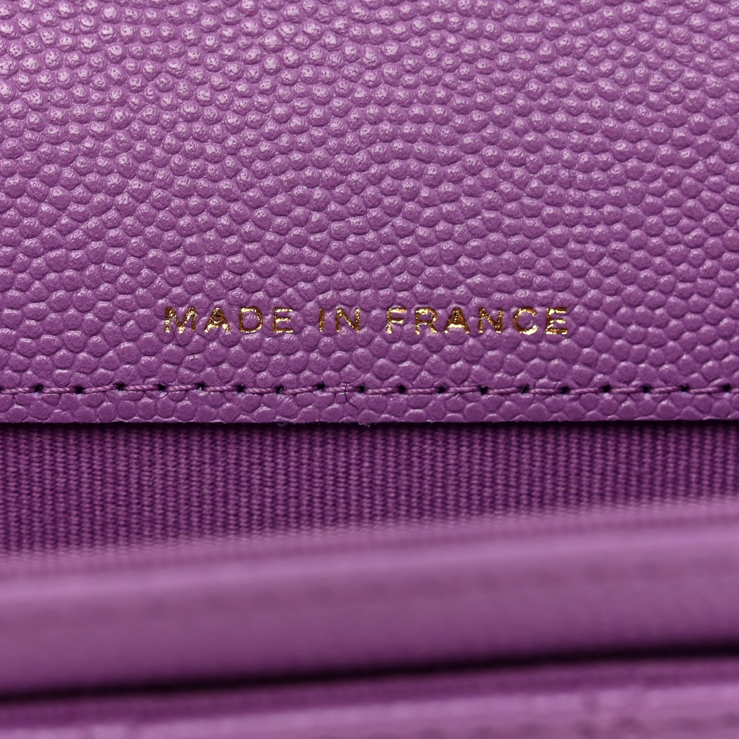 Chanel Caviar Quilted Flap Card Holder Wallet Purple 6 of 10