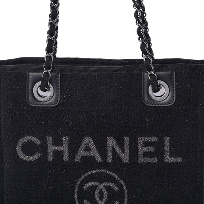 Chanel Lurex Boucle Mini Deauville Tote Black 7 of 10