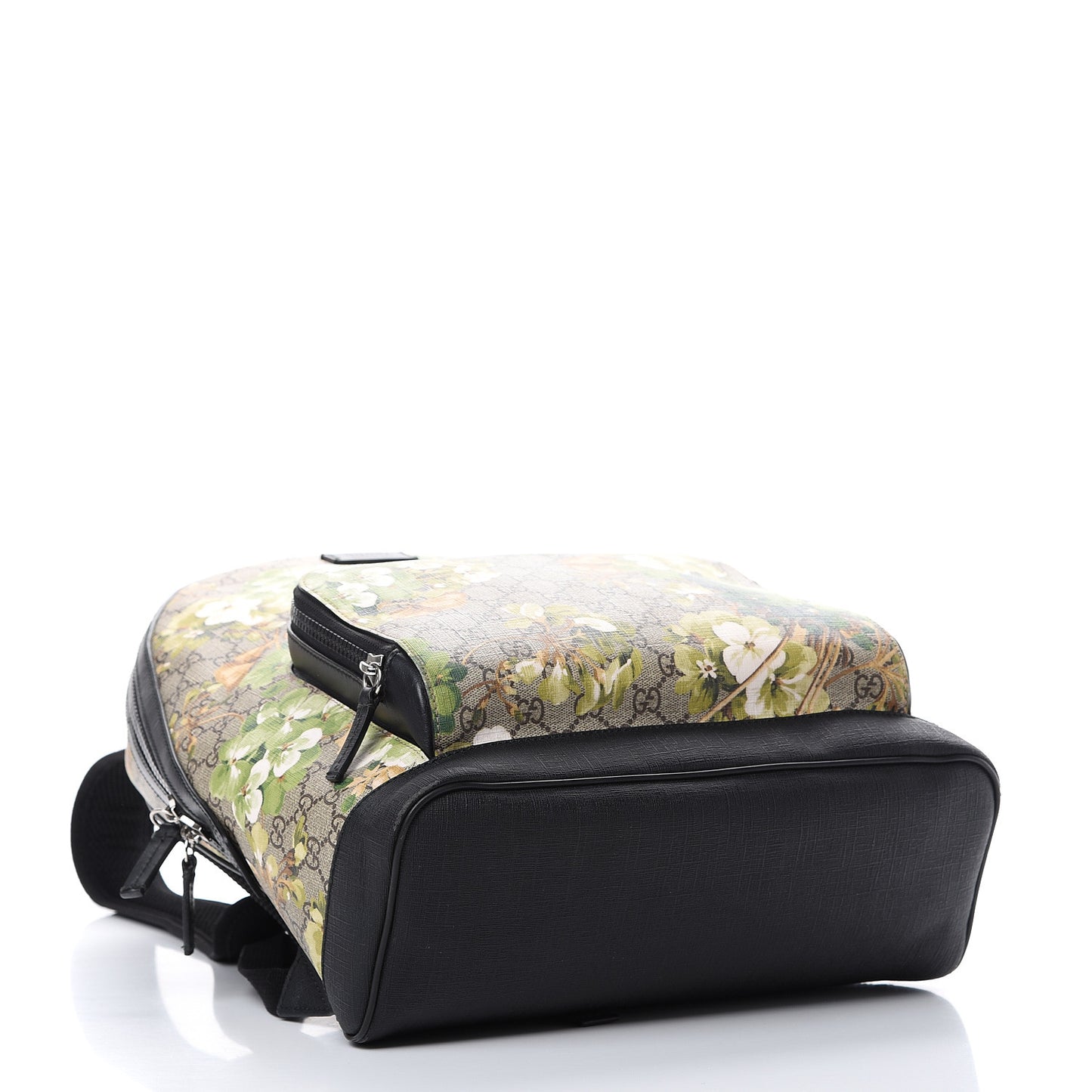 GG Supreme Monogram Blooms Medium Day Backpack Beige New Military Black