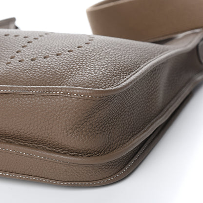 Hermes Taurillon Clemence Evelyne III PM Etoupe 9 of 10
