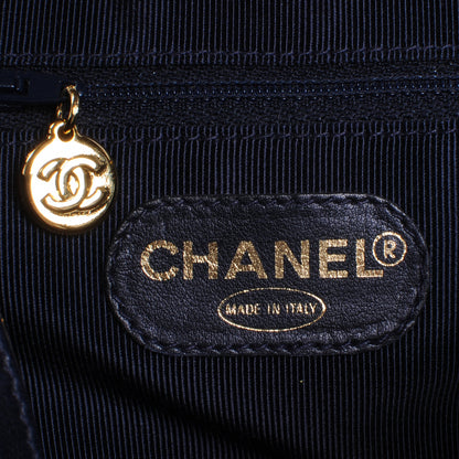 Chanel Lambskin CC Shoulder Bag Navy 5 of 7