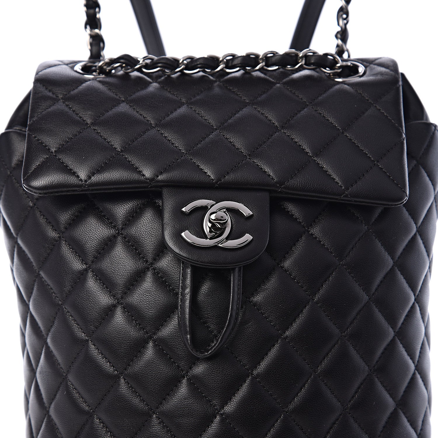 Chanel Lambskin Quilted Small Urban Spirit Backpack Black 9 of 9