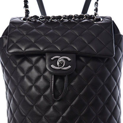 Chanel Lambskin Quilted Small Urban Spirit Backpack Black 9 of 9