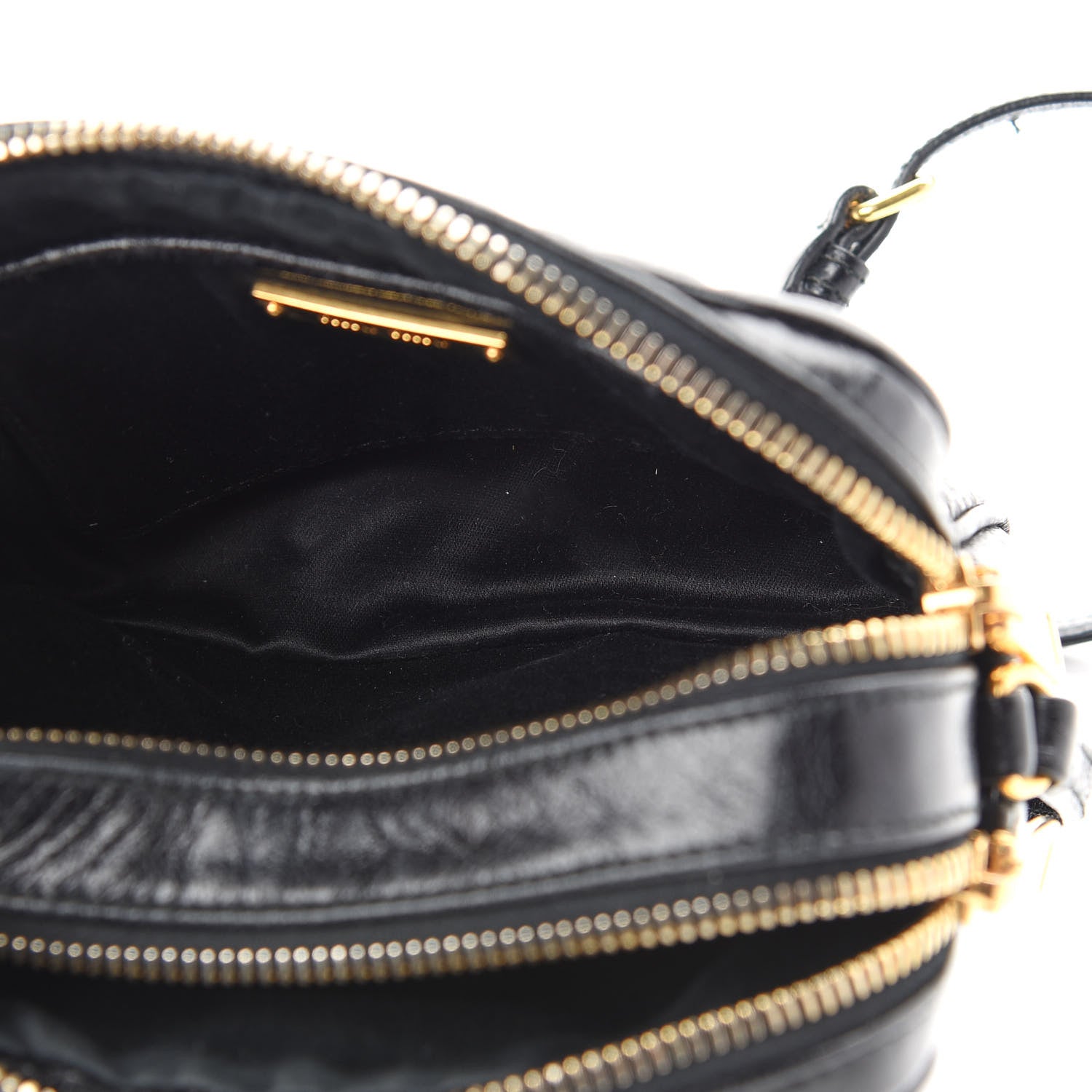 Miu Miu Vitello Shine Quilted Camera Bag Black 6 of 10