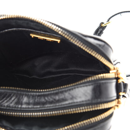 Miu Miu Vitello Shine Quilted Camera Bag Black 6 of 10