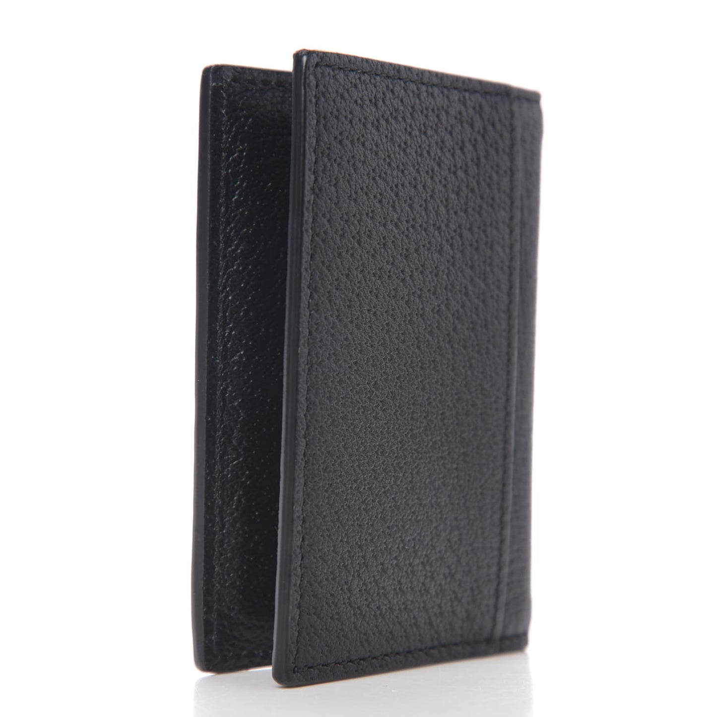 Calfskin Boar Effect GG Marmont Card Case Black