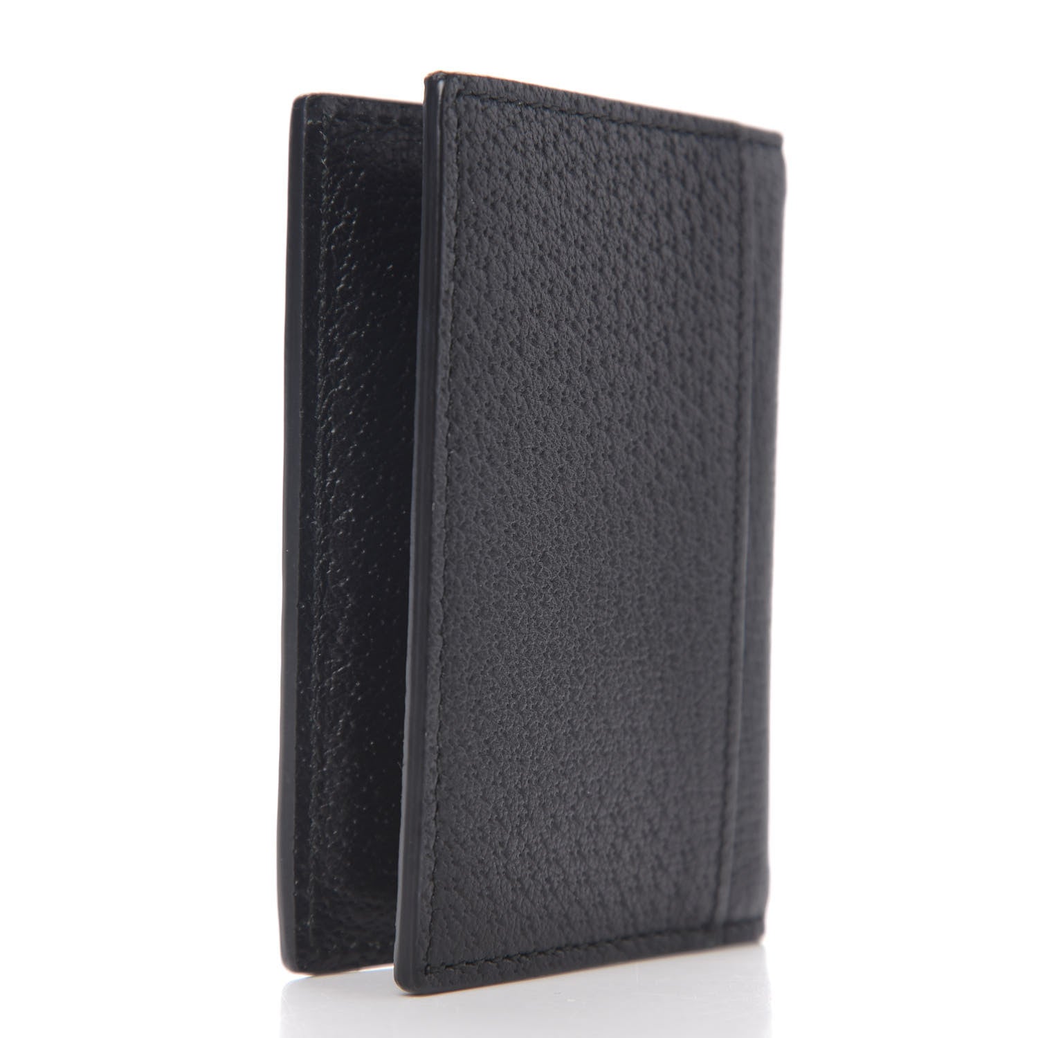 Gucci Calfskin Boar Effect GG Marmont Card Case Black 2 of 7
