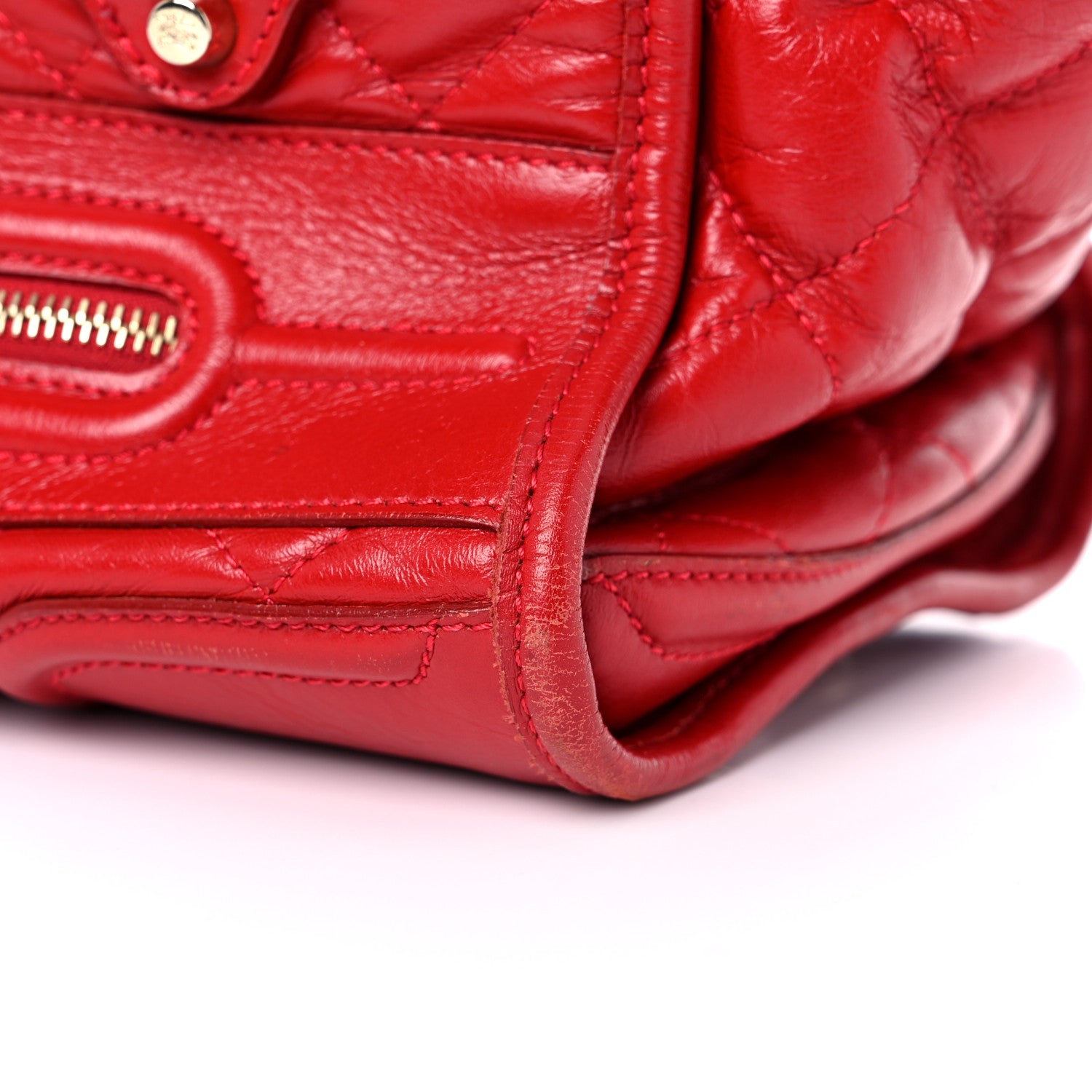 Burberry Calfskin Quilted Large Manor Tote Red 12 of 31