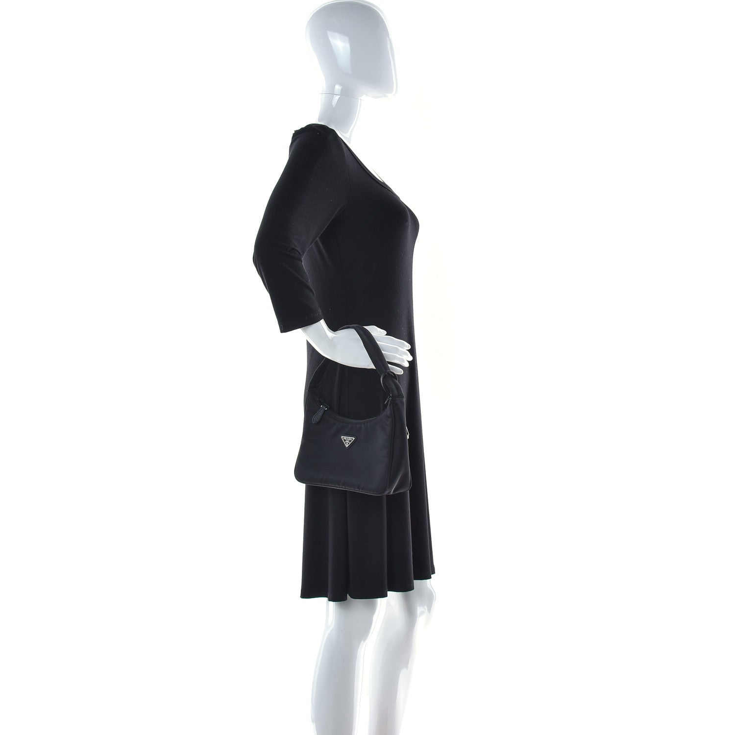 Prada Tessuto Nylon Mini Re-Edition 2000 Bag Black 2 of 9