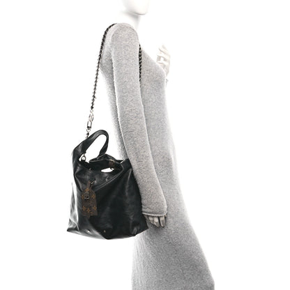 Louis Vuitton Calfskin Monogram Atlantis Vibe MM Black 2 of 10