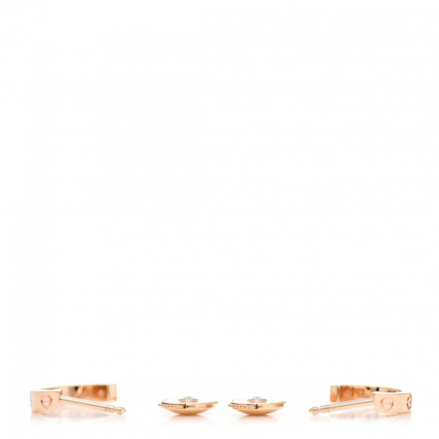 18K Pink Gold Small LOVE Hoop Earrings