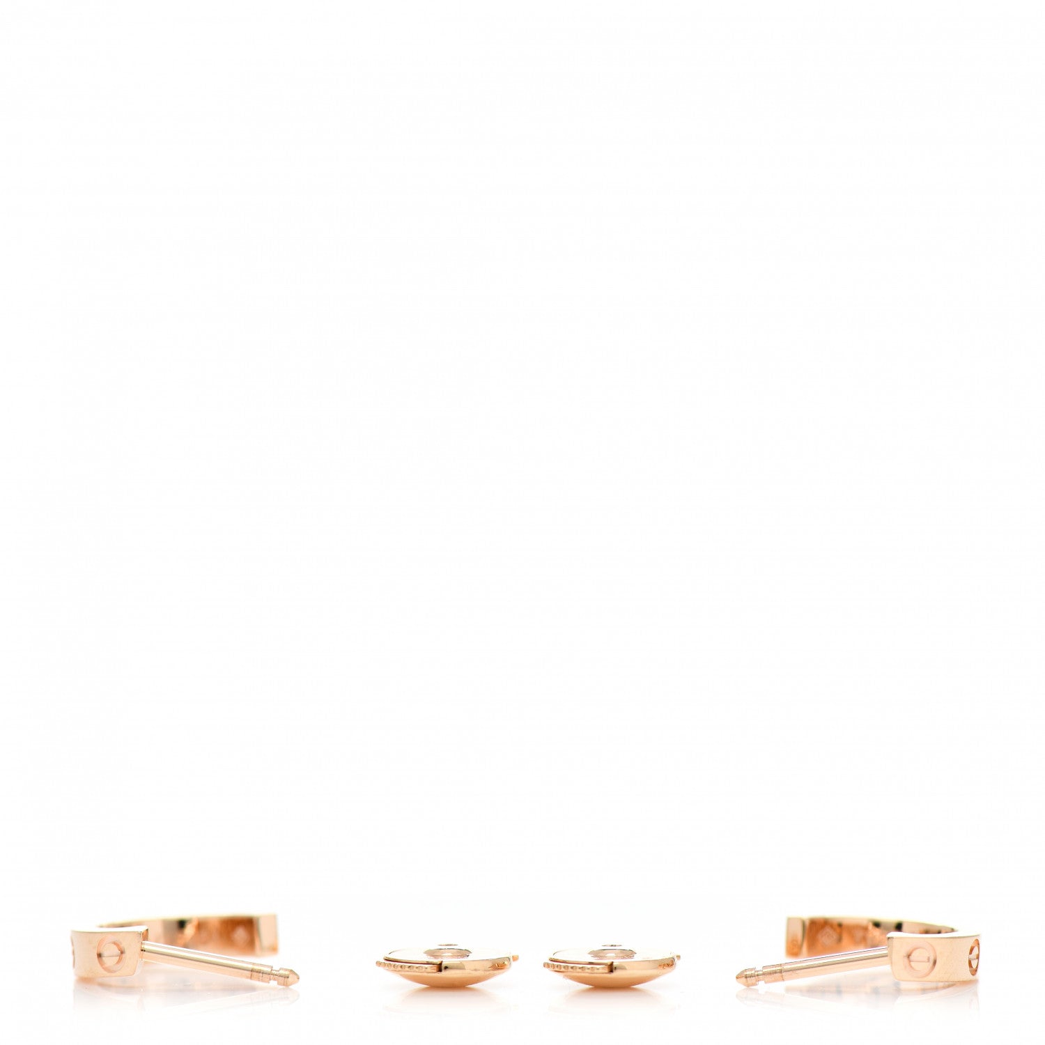 Cartier 18K Pink Gold Small LOVE Hoop Earrings 3 of 6