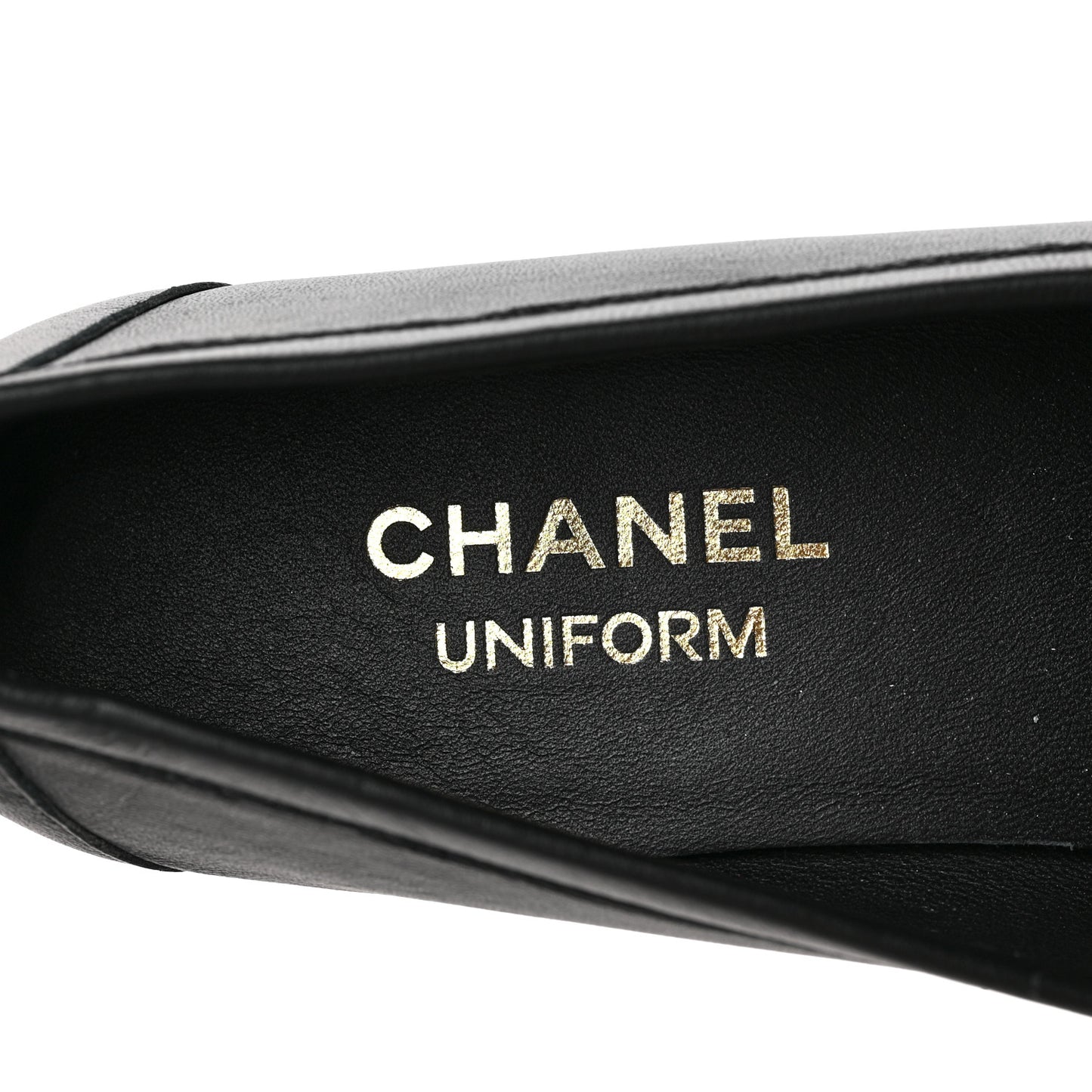 Calfskin Mens Stitched CC Loafers 39 Black