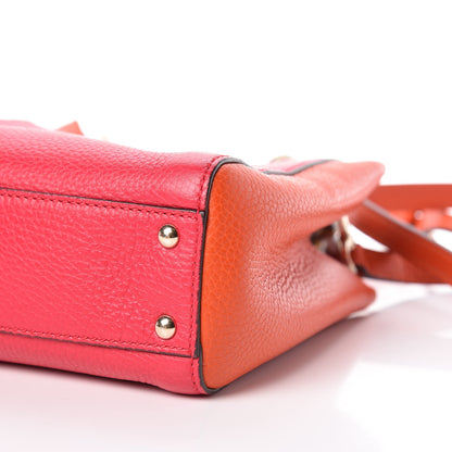 Gucci Calfskin Mini Bamboo Shopper Tote Fuchsia Orange 6 of 12