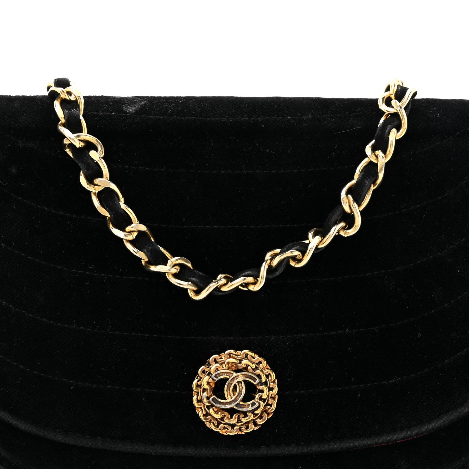 Chanel Velvet Horizontal Quilted Small Single Flap Black 8 of 17
