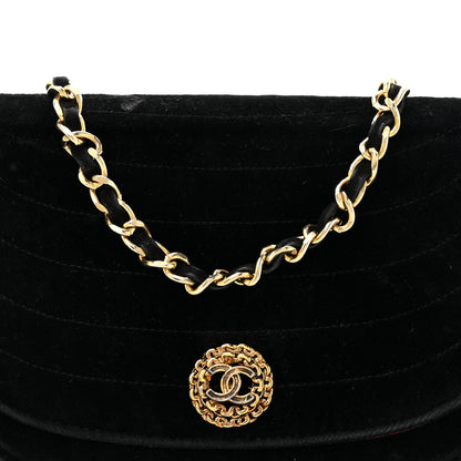 Chanel Velvet Horizontal Quilted Small Single Flap Black 8 of 17