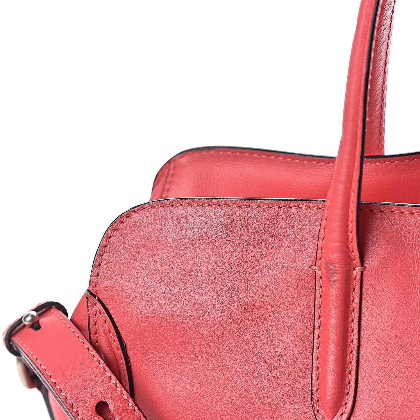 Calfskin Small Skull Padlock Zip Around Tote Pink