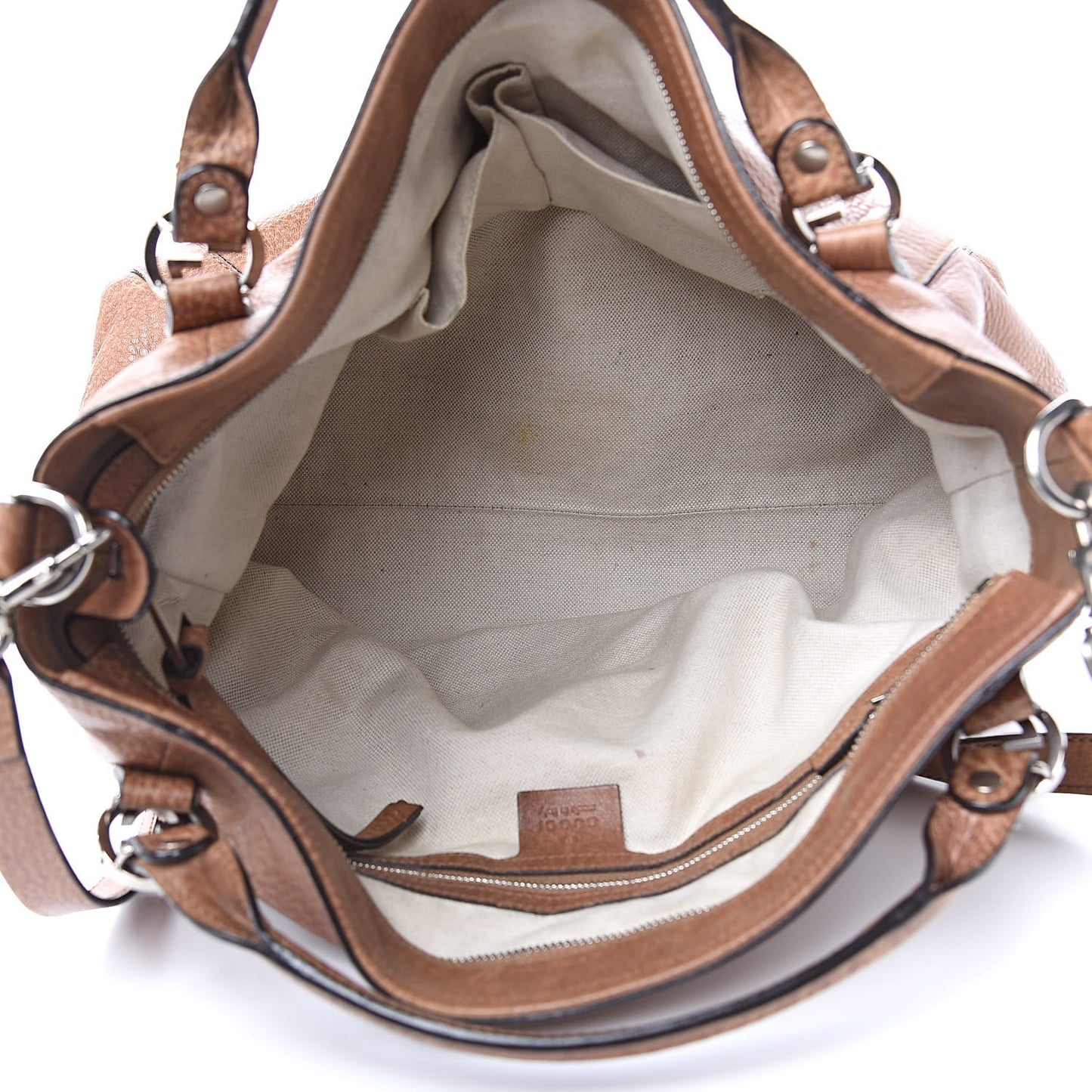 Pebbled Calfskin Medium Miss GG Top Handle Bag Light Cuir