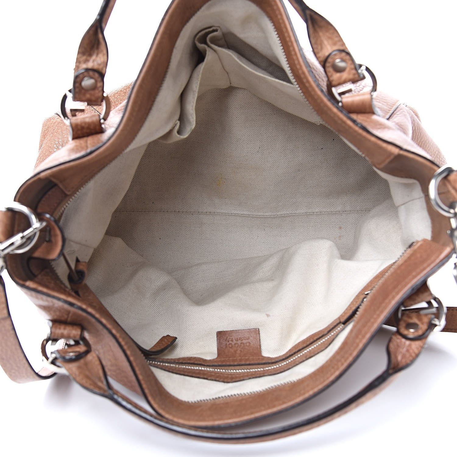 Gucci Pebbled Calfskin Medium Miss GG Top Handle Bag Light Cuir 5 of 16