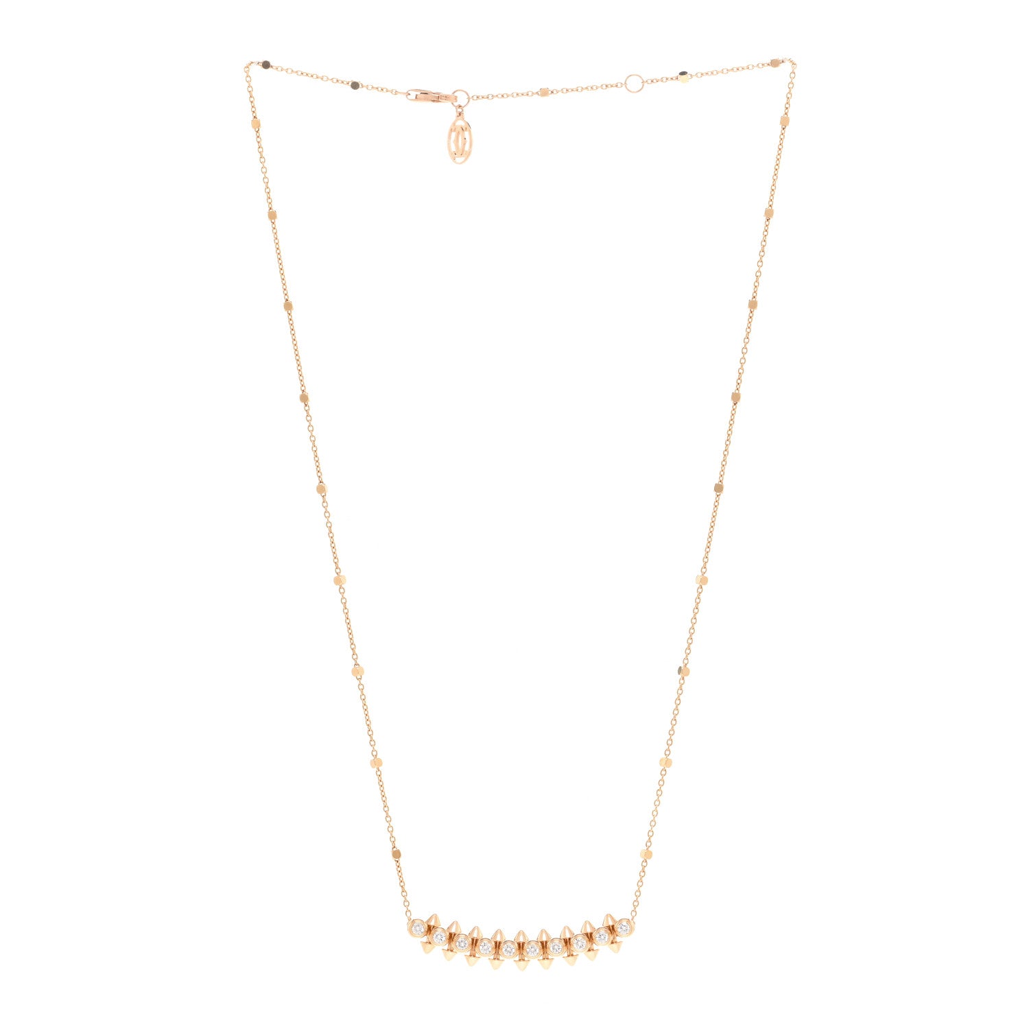 Cartier 18K Pink Gold Diamond Clash de Cartier Necklace 3 of 5