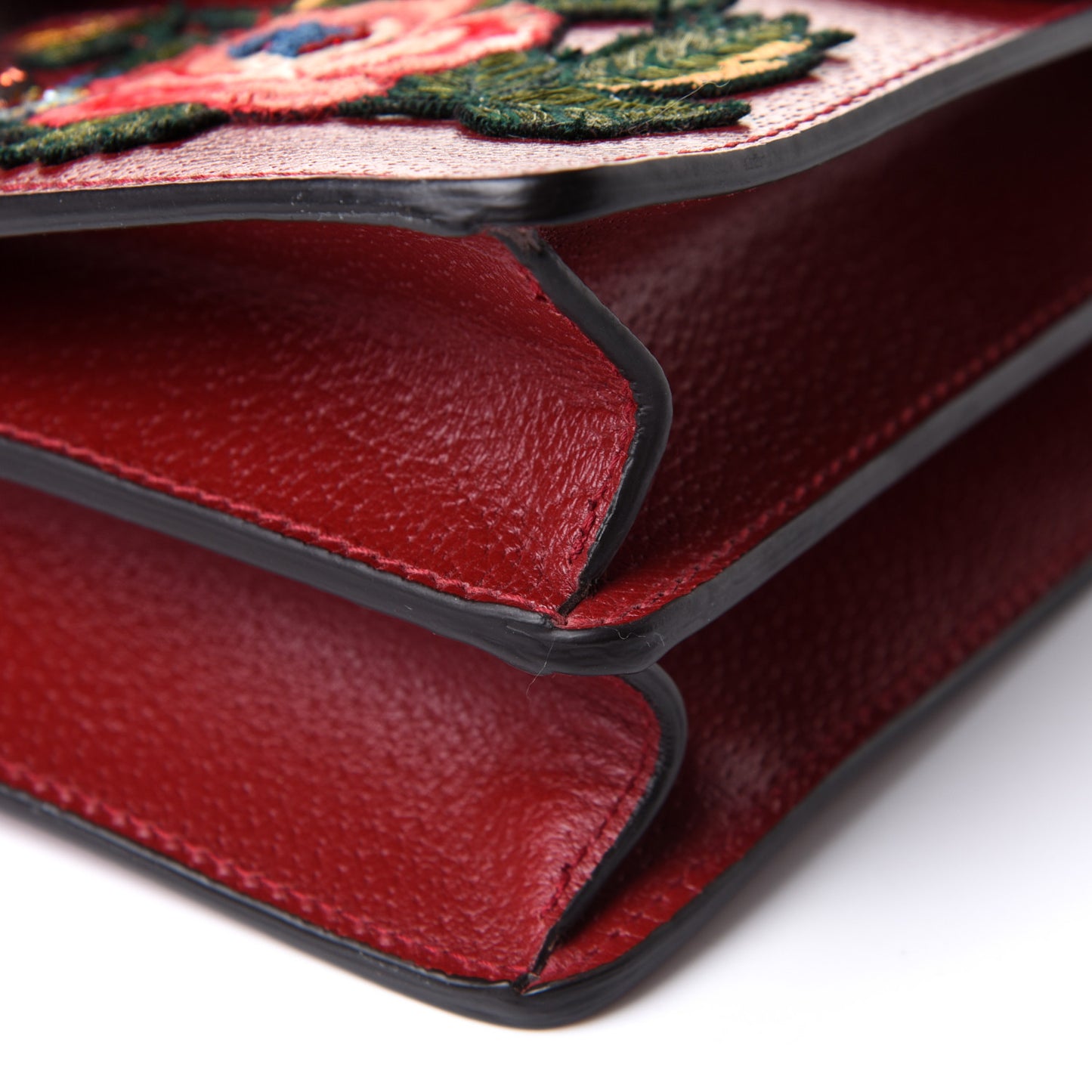 Calfskin Web Raccoon Embroidered Medium Dionysus Shoulder Bag Red