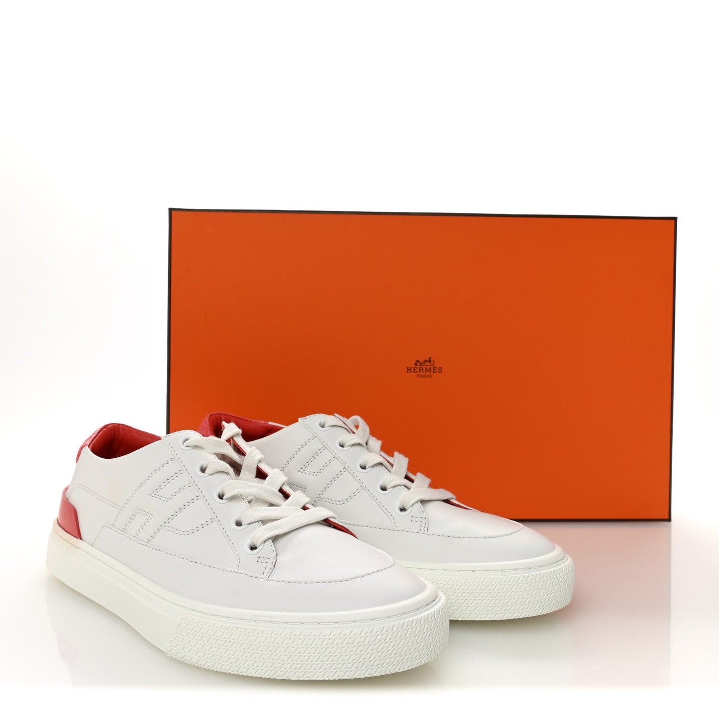 Shiny Lizard Calfskin Deep Sneakers 38 White Bougainvillea