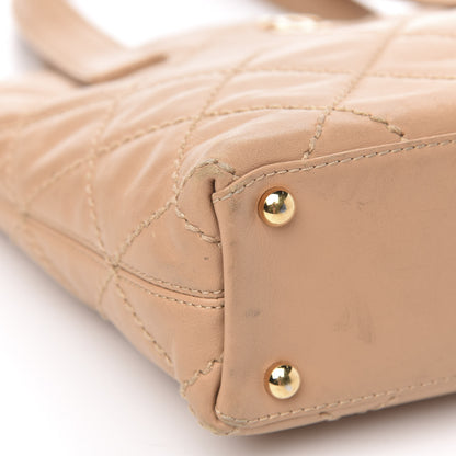 Chanel Calfskin Contrast Stitch Surpique Tote Beige 8 of 13