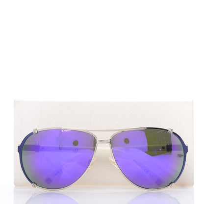 Christian Dior Mirrored Chicago 2 Aviator Sunglasses White Purple 9 of 9
