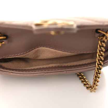Gucci Calfskin Matelasse Heart GG Marmont 2.0 Coin Purse On A Chain Porcelain Rose 4 of 7