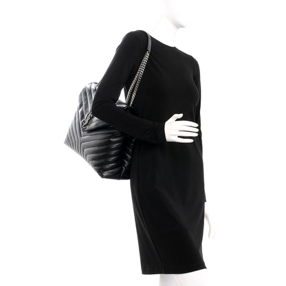 Saint Laurent Calfskin Y Quilted Monogram Large Loulou Chain Satchel Black 3 of 8