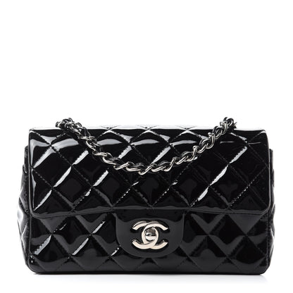 Chanel Patent Calfskin Quilted Mini Rectangular Flap Black 1 of 14