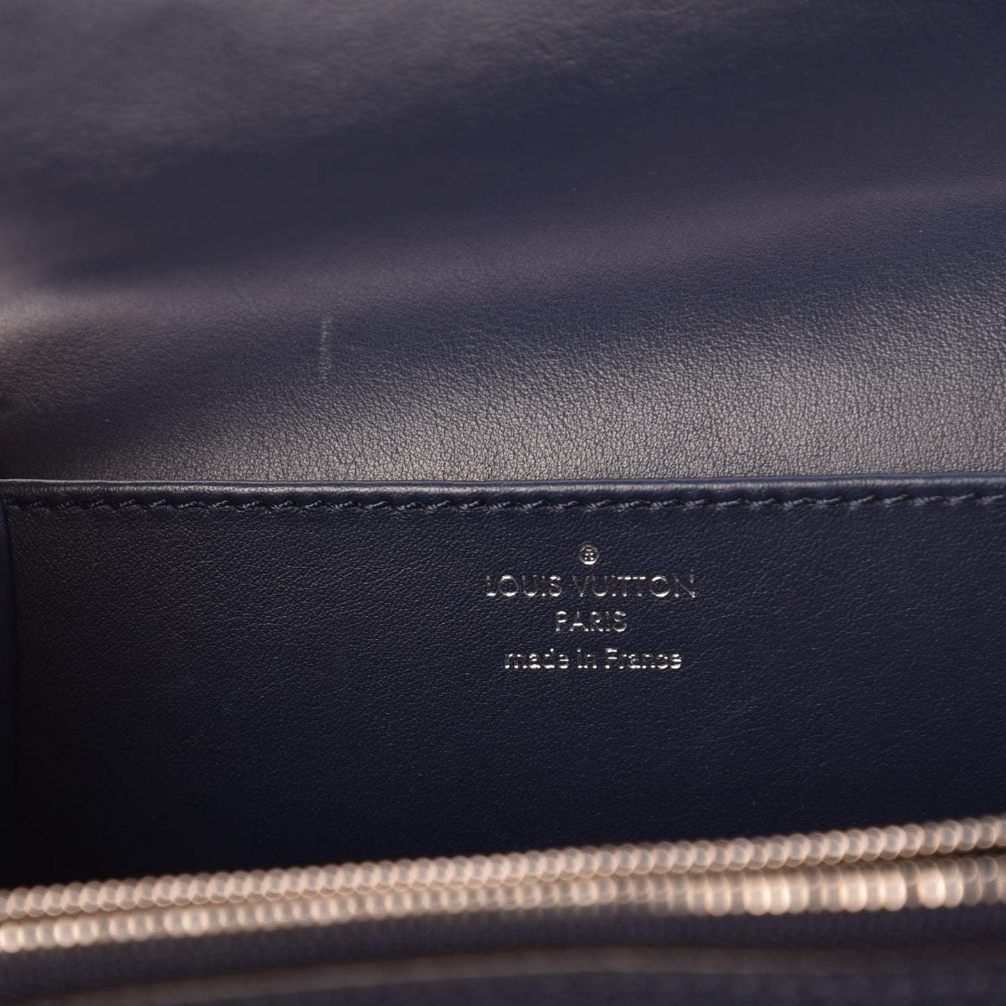 Grained Calfskin Vivienne NM Blue Marine