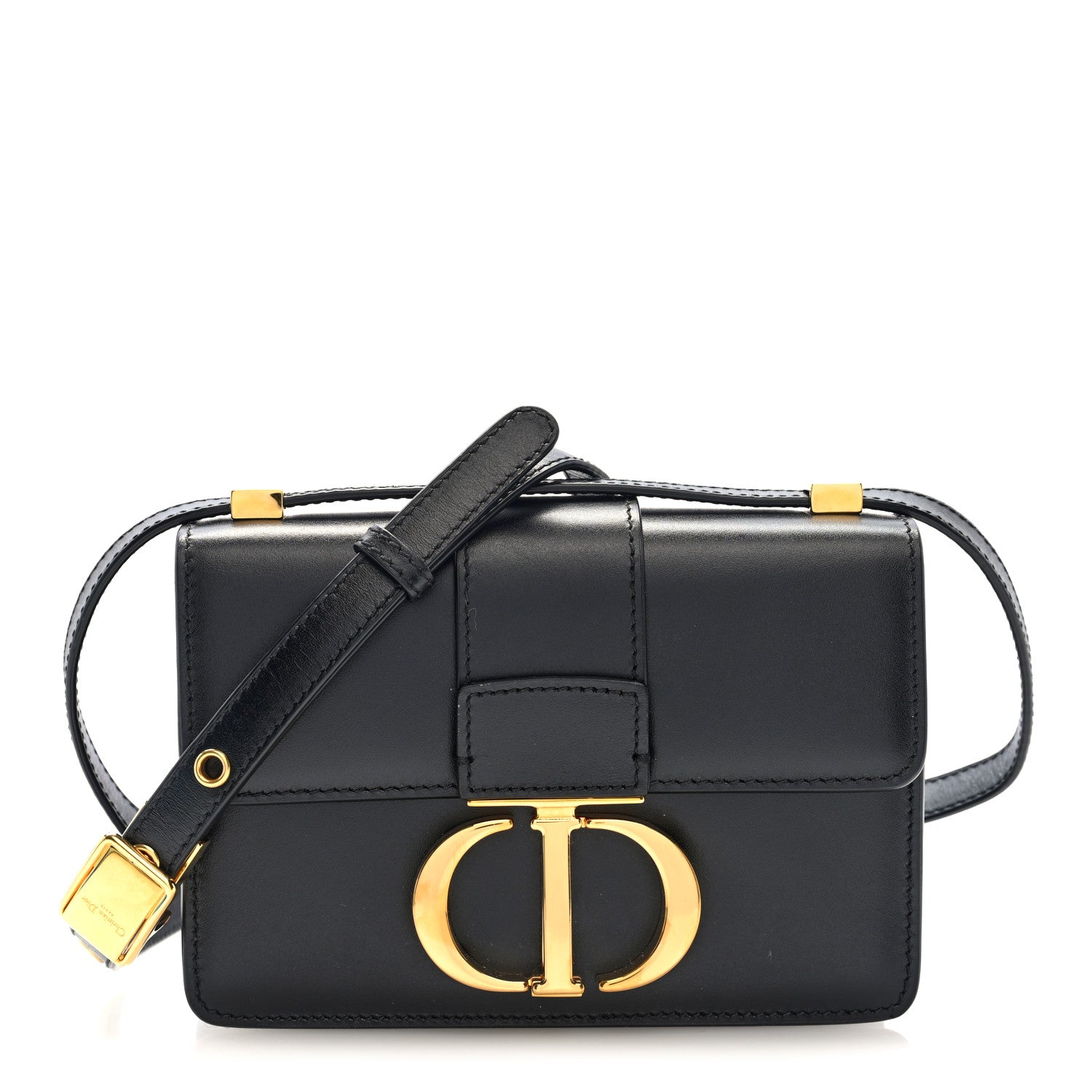 Christian Dior Smooth Calfskin Micro 30 Montaigne Flap Bag Black 1 of 9