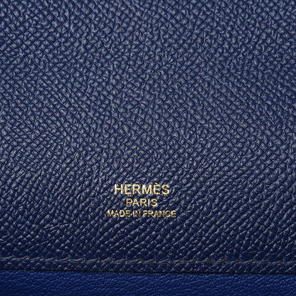 Hermes Epsom Kelly Cut Clutch Pochette Bleu Saphir 6 of 10