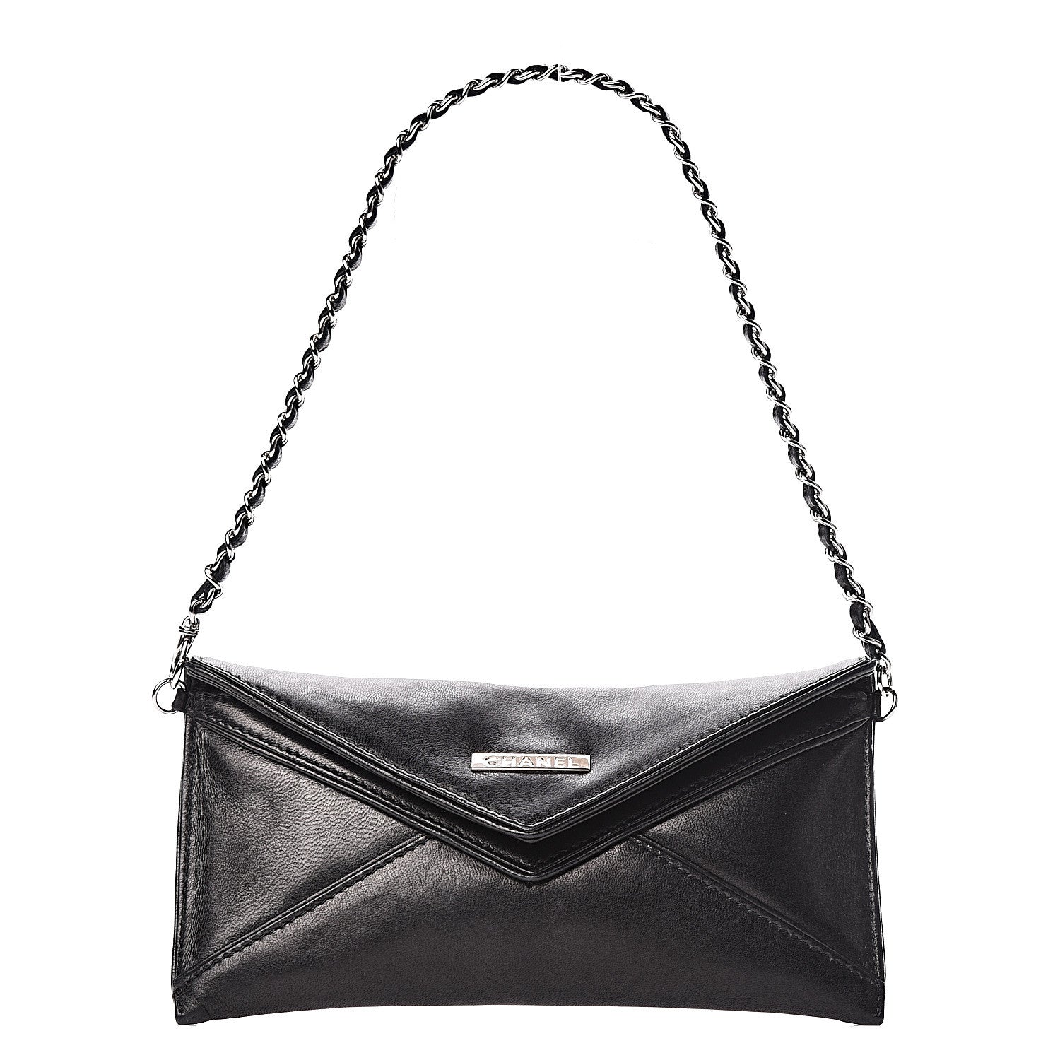 Chanel Lambskin Envelope 31 Rue Cambon Chain Clutch Black 1 of 16