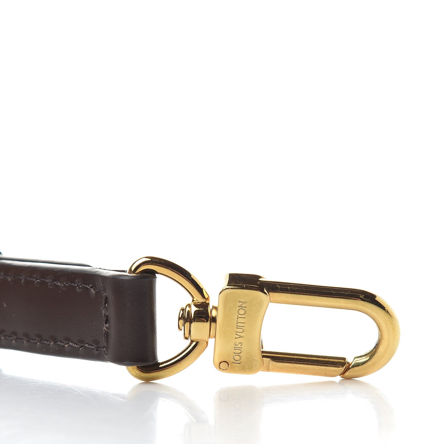 Louis Vuitton Calfskin 16mm Adjustable Shoulder Strap Brown 3 of 4