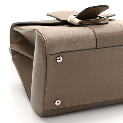 Delvaux Grained Calfskin Mini Brillant Satchel Camaieux Tourterelle 10 of 12