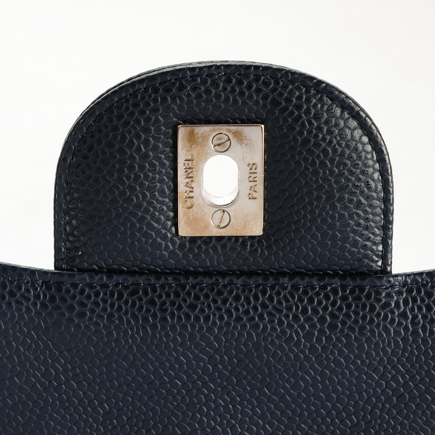 Chanel Caviar Jumbo Single Flap Navy Blue 6 of 8