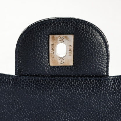 Chanel Caviar Jumbo Single Flap Navy Blue 6 of 8