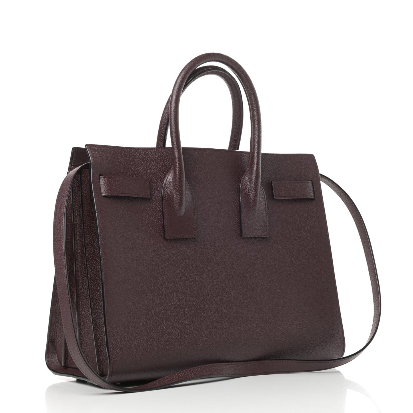 Grained Calfskin Small Classic Sac De Jour Amaranto