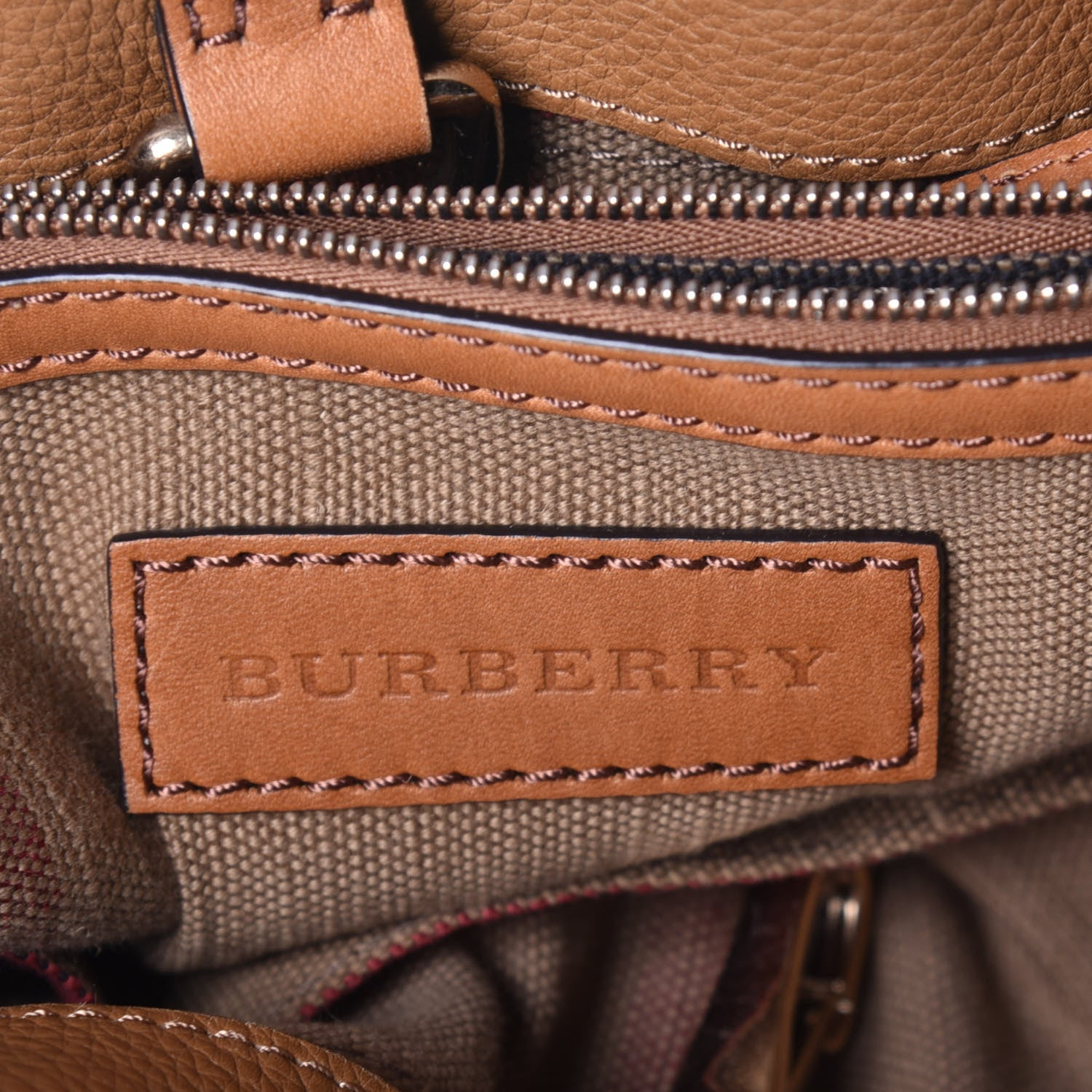 Burberry Grainy Calfskin Canvas Mega Check Tassel Hobo 6 of 10