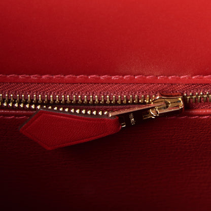 Hermes Tadelakt Kelly Sellier 35 Rouge Vif 20 of 31