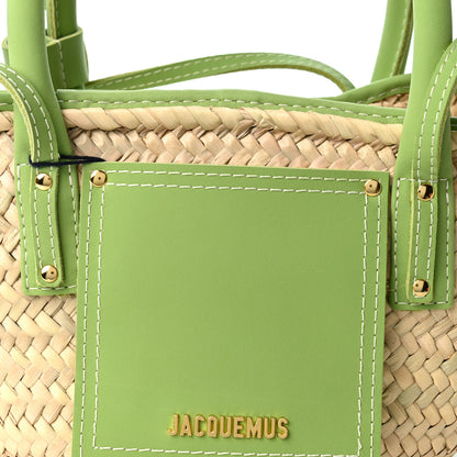 Jacquemus Raffia Suede Le Petit Panier Soli Green 7 of 9