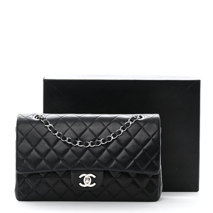 Chanel Lambskin Quilted Medium Double Flap Black 19 of 19