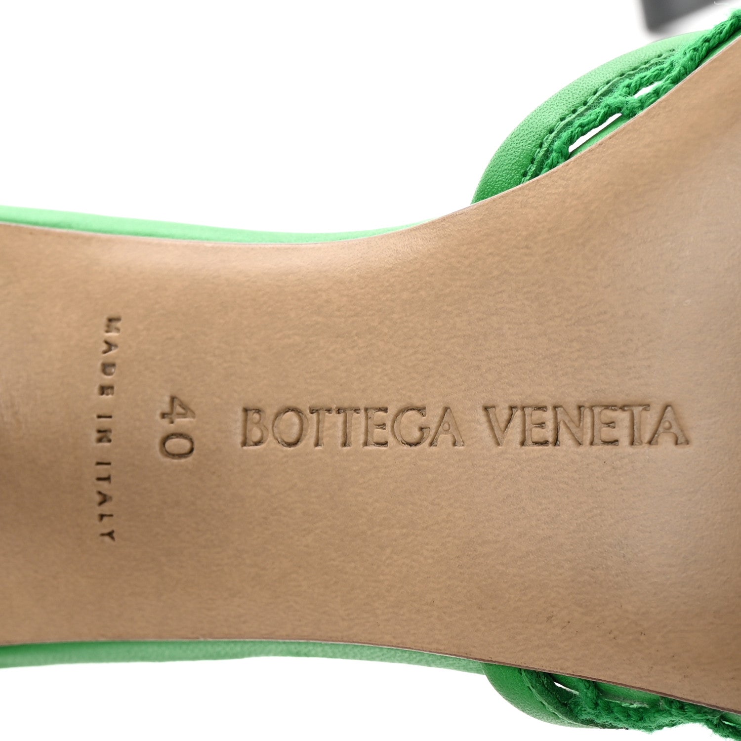 Bottega Veneta Mesh Nappa Stretch Ankle Tie 90mm Sandals 40 Grass 7 of 8