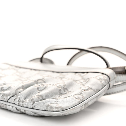 Gucci Metallic Guccissima Small Crossbody Bag Silver 10 of 10