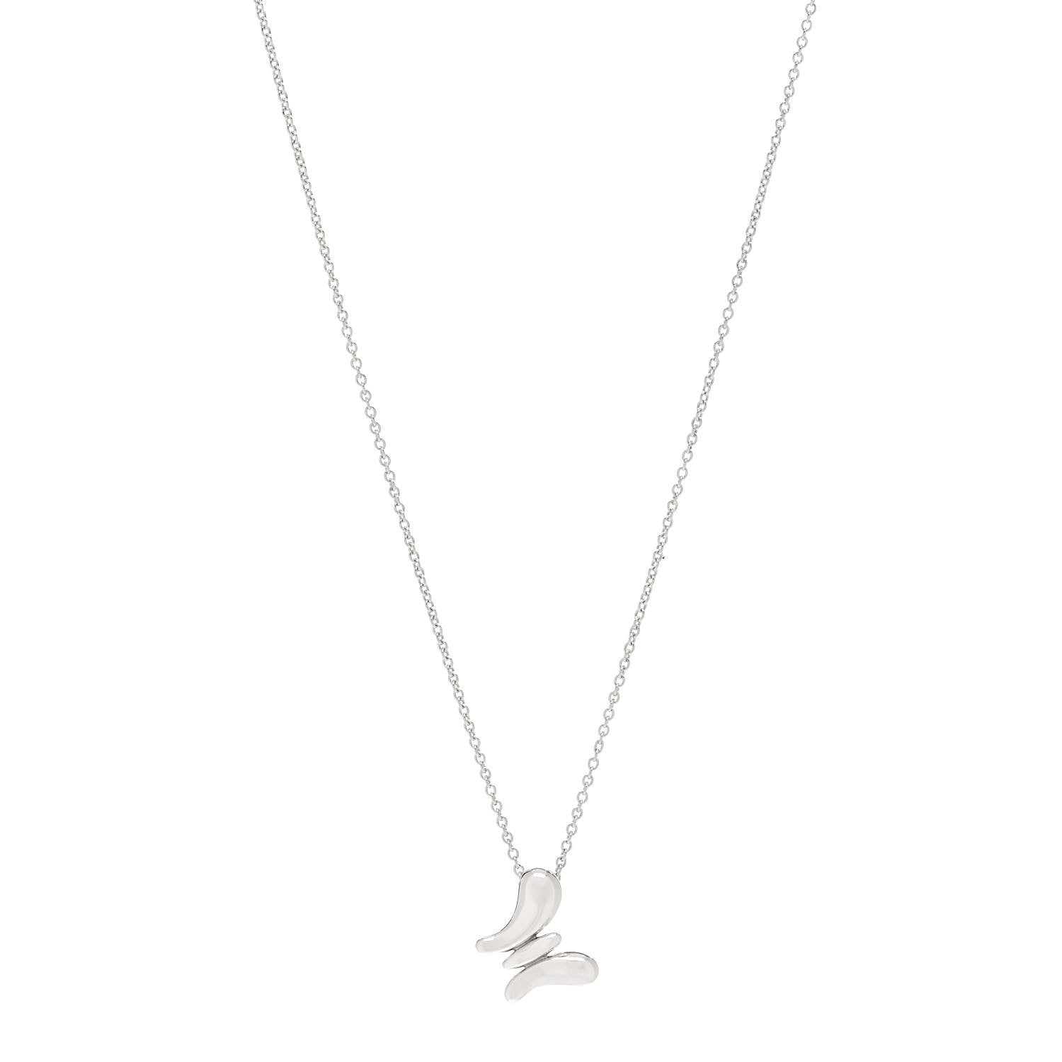 Tiffany Sterling Silver Elsa Peretti Butterfly Pendant Necklace 1 of 5