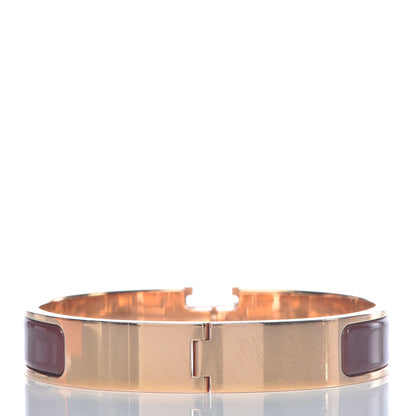 Hermes Enamel Narrow Clic Clac H Bracelet PM Acajou 3 of 6