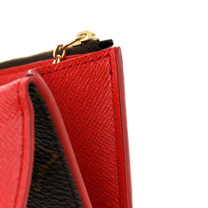 Louis Vuitton Monogram Bloom Flower Emilie Wallet Rouge 9 of 14