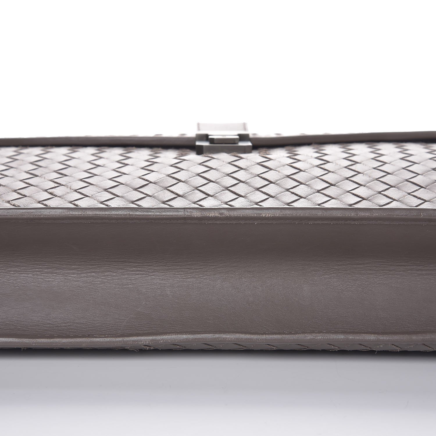 Bottega Veneta Light Calf Intrecciato Briefcase Steel 12 of 13